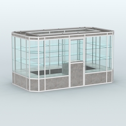 Павильон из профиля островной №3а, Бетон Чикаго светло-серый F186 ST9