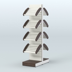 Узкий островной стеллаж для хлеба и выпечки СХОВ-02, Дуб Венге + Белый