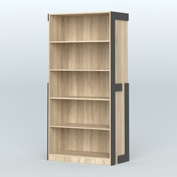 Стеллаж "Фаберлинк", Дуб Сонома + Черный