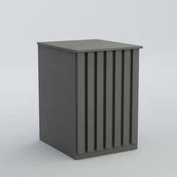 Ресепшен - стол узкий серии ПРИЛИВ №9, Темно-Серый