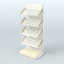 Стеллаж для хлеба и выпечки с полками - корзинами Феникс №10, Крем Вайс + Белый