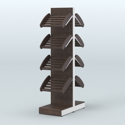 Узкий островной стеллаж для хлеба и выпечки СХОВ-02, Дуб Венге