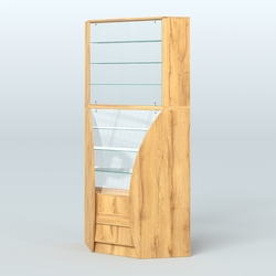 Витрина внутренний угол БРИЗ №4, Дуб Золотистый