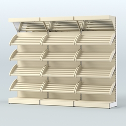 Стеллаж для хлеба и выпечки трехсекционный Феникс №7, Крем Вайс