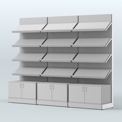 Стеллаж для хлеба и выпечки трехсекционный Феникс №6, Серый