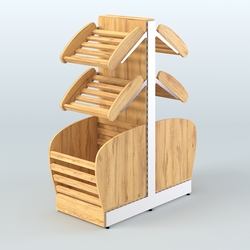 Низкий островной стеллаж малый для хлеба и выпечки СХОН-07, Дуб Золотистый