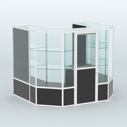 Павильон из профиля пристенный №3в ( 4,32 кв. м), Черный