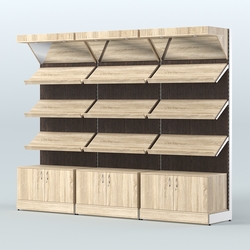 Стеллаж для хлеба и выпечки с тремя трехсекционный Феникс №2, Дуб Сонома + Дуб Венге