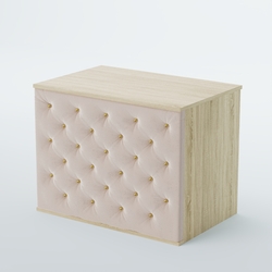 Ресепшен - стол БАРХАТ СЕРЫЙ ПЕРЛАМУТР №3 (карета золото), Дуб сонома + 02 Beige