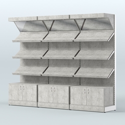 Стеллаж для хлеба и выпечки с тремя трехсекционный Феникс №2, Метрополитан Грей