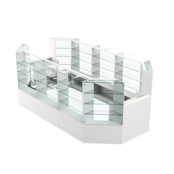 Торговый островок в центр зала ГРАЦИЯ №4 (открытый) (8, 55 кв.м), Белый