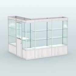 Павильон из профиля угловой №1а (5,5 кв.м), Ясень Анкор светлый