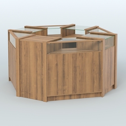 Торговый островок небольшой в стиле ЛОФТ №1 (4,72 кв.м), Орех