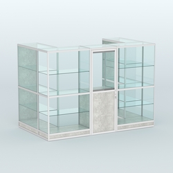 Павильон из профиля пристенный №2г (4,05 кв. м), Метрополитан Грей