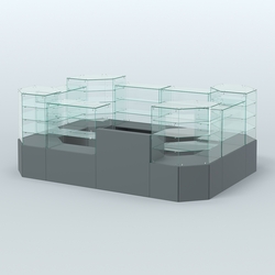 Павильон ИСТРА в центр зала №10 (открытый) (8, 32 кв.м), Темно-Серый