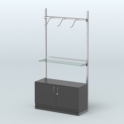 Система ЭЛЕГАНТ №6 без ДСП с тумбой T22 (1200 мм), Черный