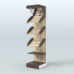 Стеллаж для хлеба и выпечки с полками - корзинами и фризом Феникс №16Ф, Дуб Венге + Дуб Сонома