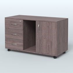 Тумба сервисная левая (на опорах) Камелот, Ясень Анкор темный