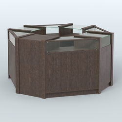 Торговый островок небольшой в стиле ЛОФТ №1 (4,72 кв.м), Дуб Венге