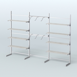 Системы ЭЛЕГАНТ пристенные с металлическими держателями для полок №9 (3600мм), Метрополитан Грей