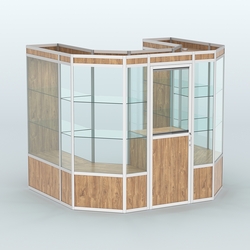 Павильон из профиля пристенный №3а ( 4,32 кв. м), Дуб Канзас коричневый