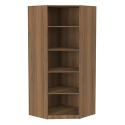 Стеллаж угловой из ДСП серии Эконом №5-5 (торец 500 мм), Орех