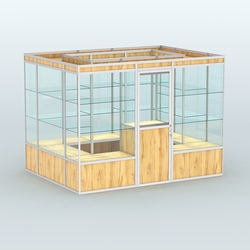 Павильон из профиля островной №1а, Дуб Золотистый