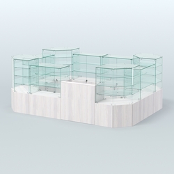 Павильон ИСТРА в центр зала №10а (закрытый) (8, 32 кв.м), Ясень Анкор светлый