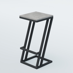 Барный стул "Кофе-брейк" №2, Бетон Чикаго светло-серый F186 ST9