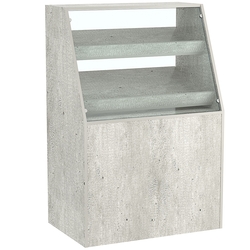 Торговый прилавок для выпечки с двумя наклонными полками серии BAKERY №1 , Метрополитан Грей