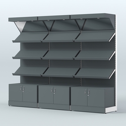 Стеллаж для хлеба и выпечки с тремя трехсекционный Феникс №2, Темно-Серый