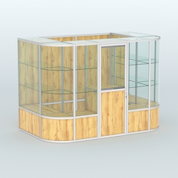 Павильон из профиля пристенный №8б (4,05 кв. м), Дуб Золотистый