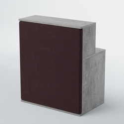 Ресепшен БАРХАТ СЕРЫЙ ПЕРЛАМУТР №1 (ровная поверхность), Бетон Чикаго + 17 Elephant