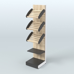 Стеллаж для хлеба и выпечки с полками - корзинами Феникс №16, Черный + Дуб Сонома