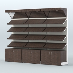 Стеллаж для хлеба и выпечки трехсекционный Феникс №5, Дуб Венге + Белый