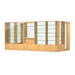 Пристенный торговый павильон из ДСП СЭСП №13 (9, 45 кв.м), Дуб Золотистый