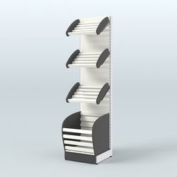 Малый стеллаж для хлеба и выпечки с нижней корзиной Феникс №4К, Черный и Белый