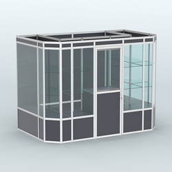 Павильон из профиля пристенный №10а (4,05 кв.м), Антрацит