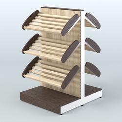 Стеллаж для хлеба и выпечки островной низкий СХОН-01, Дуб Венге + Дуб Сонома