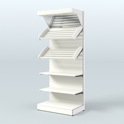 Стеллаж для хлеба и выпечки с полками - корзинами и фризом Феникс №12Ф, Белый