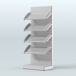 Стеллаж для хлеба и выпечки с четырьмя наклонными полками СХНП-02, Серый