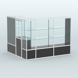 Павильон из профиля угловой №1б (5,5 кв.м), Черный