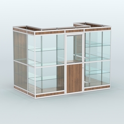 Павильон из профиля пристенный №2в (4,05 кв. м), Орех