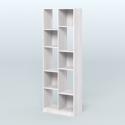 Стеллаж из ДСП серии ЛОФТ №8-1 (зеркальное отражение - Z) , Ясень Анкор светлый