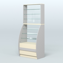 Витрина БРИЗ №1-900, Серый + Крем Вайс