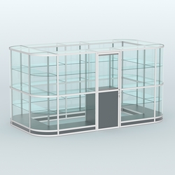 Павильон из профиля островной №4г, Темно-Серый