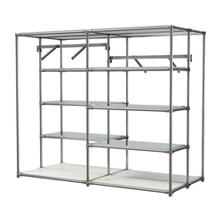 Хромированное вешало ПЛАТФОРМА №3-4 с зеркальными полками 4мм, Белый