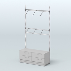 Система ЭЛЕГАНТ №3 без ДСП с тумбой T14 (1200 мм), Серый