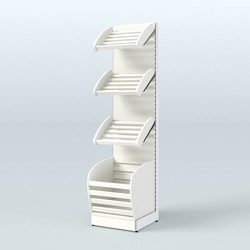 Малый стеллаж для хлеба и выпечки с нижней корзиной Феникс №4К, Белый