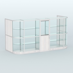 Павильон из профиля пристенный №12г (5,50 кв.м), Ясень Анкор светлый